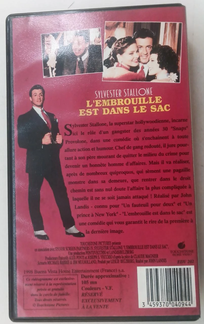 VHS L’Embrouille zit in de tas – Sylvester Stallone, Ornella Muti – photo 4